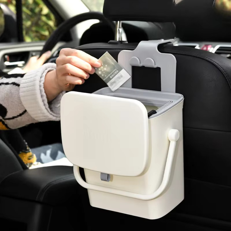 Poubelle voiture suspendue motif mignon organisateur rangement siège arrière auto universel
