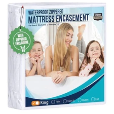 Utopia Bedding Waterproof Zippered Mattress Encasement King Size 360 Protection