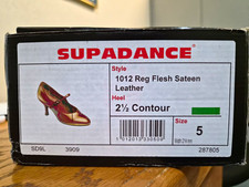 Supadance 1012 Women  s Flesh Sateen Leather Ballroom Dance Shoes 2.5" Heel UK5