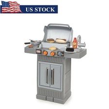 BBQ Grill 8-Piece Pretend Play Kitchen Toys for Kids Toddlers Unisex Ages 2 3 4