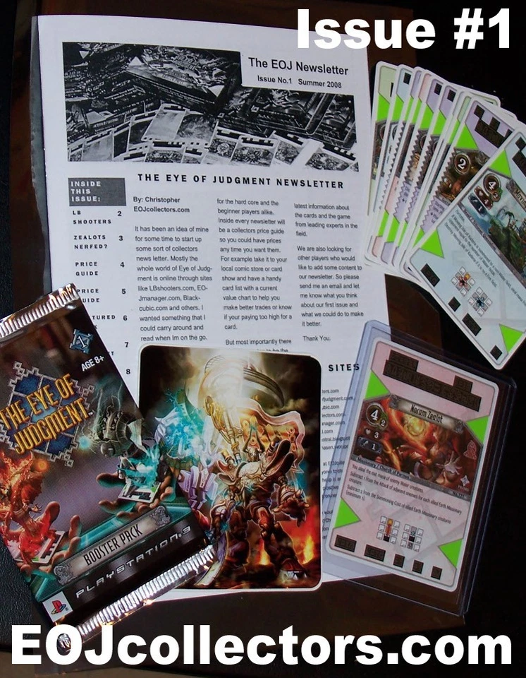 NOS Sony SOE Eye of Judgment Newsletter Price Guide Vinyl Sticker Set Dioskuri - Image 3 of 3