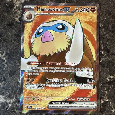 Pokémon Mamoswine EX Sv09: Journey Together Ultra Rare Full Art Holo 174/159