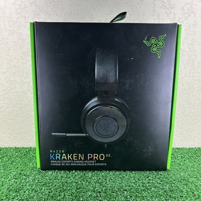 Razer Kraken Pro V2 Analog Gaming Headset Black w/Box 3.5mm Jack 12Hz-28Hz