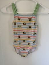 Disney STAR WARS Baby Yoda Girls Size 6/6X One Piece Bathing Suit Swimsuit