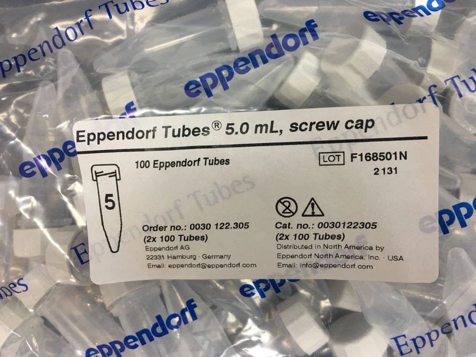 Tapa de tornillo Eppendorf Cat Nº 0030122305 tubos 5,0 ml Foto 2 de 4