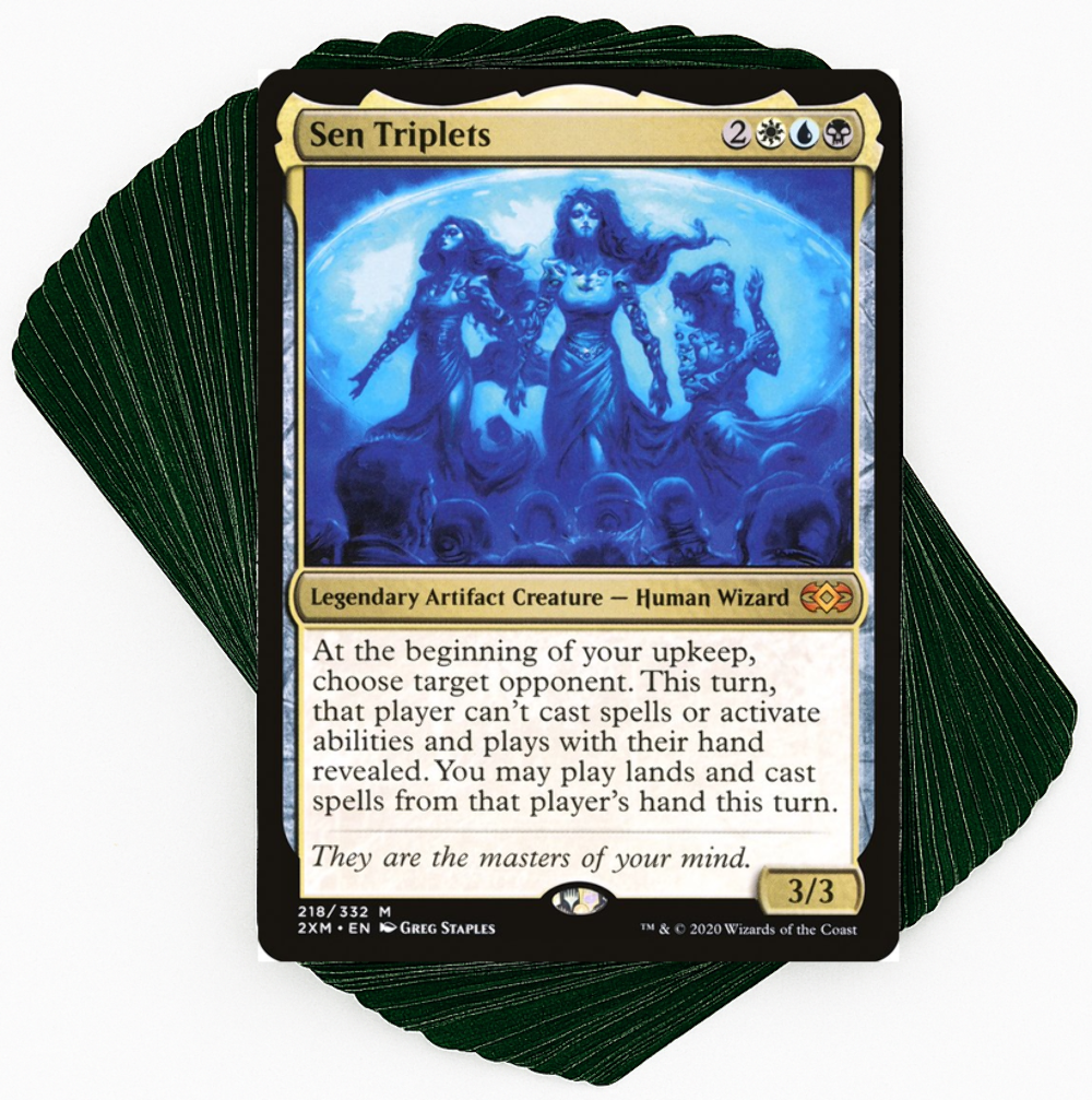 mtg play another game card Custom Commander Deck*** Sen Triplets - Strategy Theft - EDH MTG Magic Cards