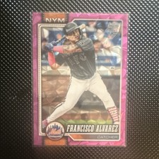 Topps 2025 Francisco Alvarez Pink Diamante Foil #337 New York Mets
