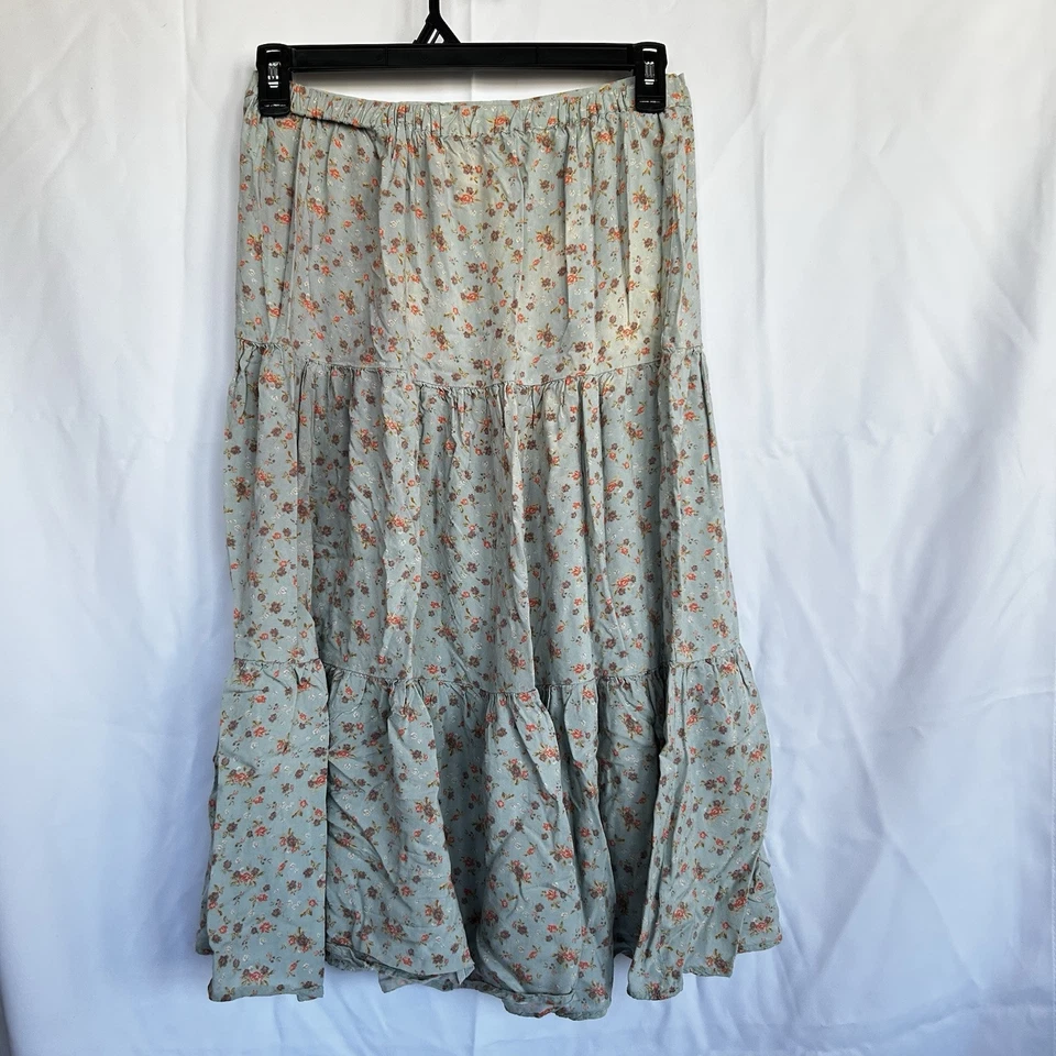 So Women’s Blue Floral Skirt Size Large Pre-Owned - Image 2 of 4