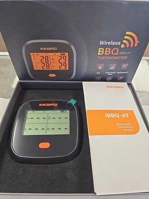 Inkbird WiFi Meat Thermometer IBBQ-4T, Wireless WiFi BBQ Thermometer for Smok...