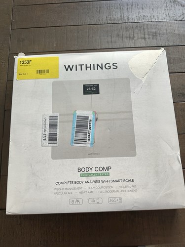 Withings Body Comp Wi-Fi Smart Scale White Body Composition, Heart Rate