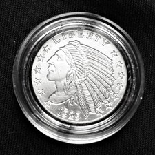 Incuse Indian Head Silver Round 1/10 oz Ounce Onza Silver Native American 999