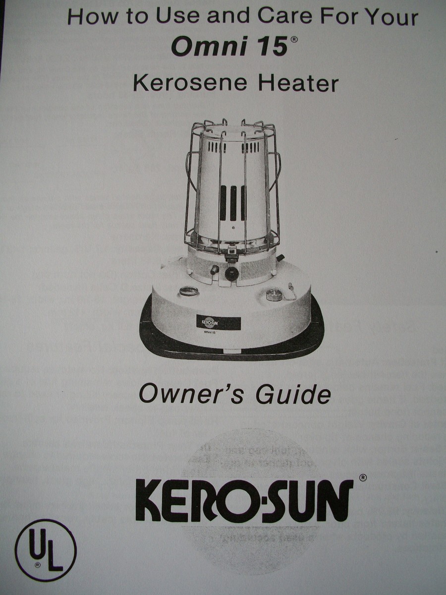 KERO-SUN -Toyostove, Toyotomi, Omni 15 Owners/Parts Manual
