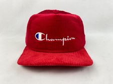 Vintage 1980s Champion By New Era Red Corduro...