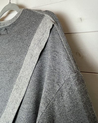 Soft Sweatshirt Grey Long Sleeves Sundry Overlapping Scalloped Back Size L UK - Picture 18 of 24