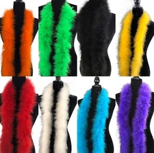 30 Gram Marabou Feather Boa, 2 Yard-Long Dancing Wedding Crafting Party Dress Up