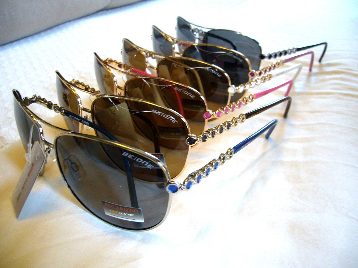 Ladies Polarized Sunglasses BE-ONE Large Aviator Style Women's Sunglasses  ADRIEN