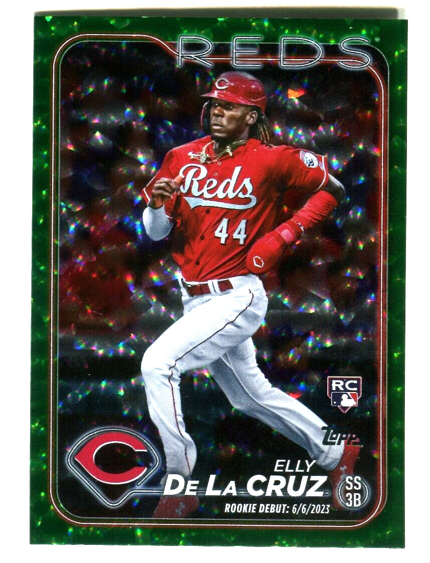 2024 Topps Update Green Crackle Foil #US350 Elly De La Cruz 390/499 Reds A48 311