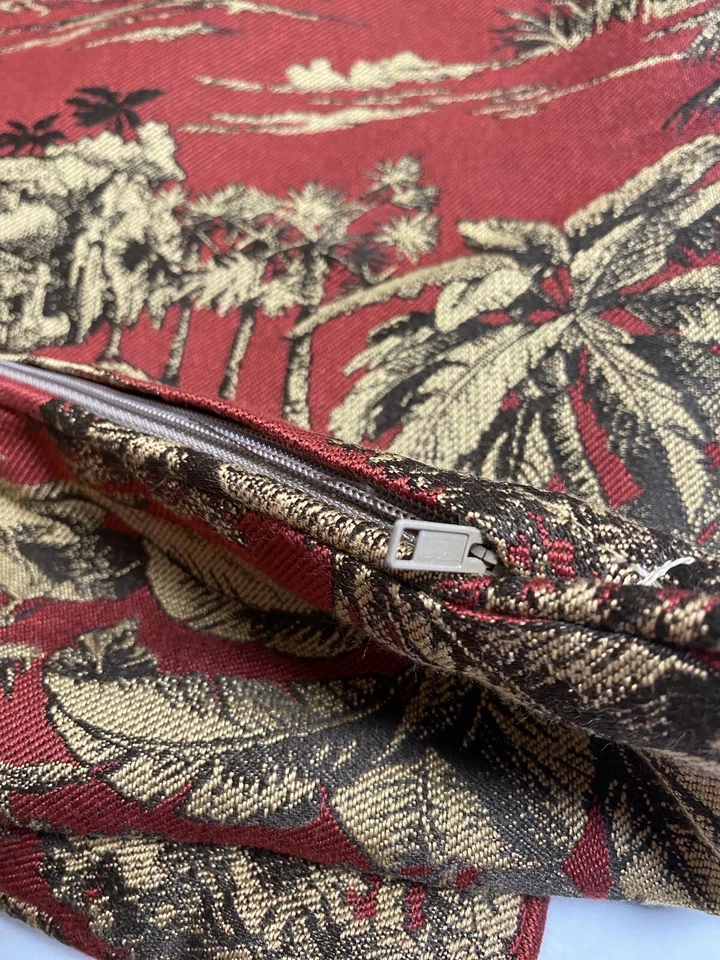 Винтажные наволочки для туалета красно-коричневые наволочки на молнии роскошный принт узор - Изображение 4 из 4