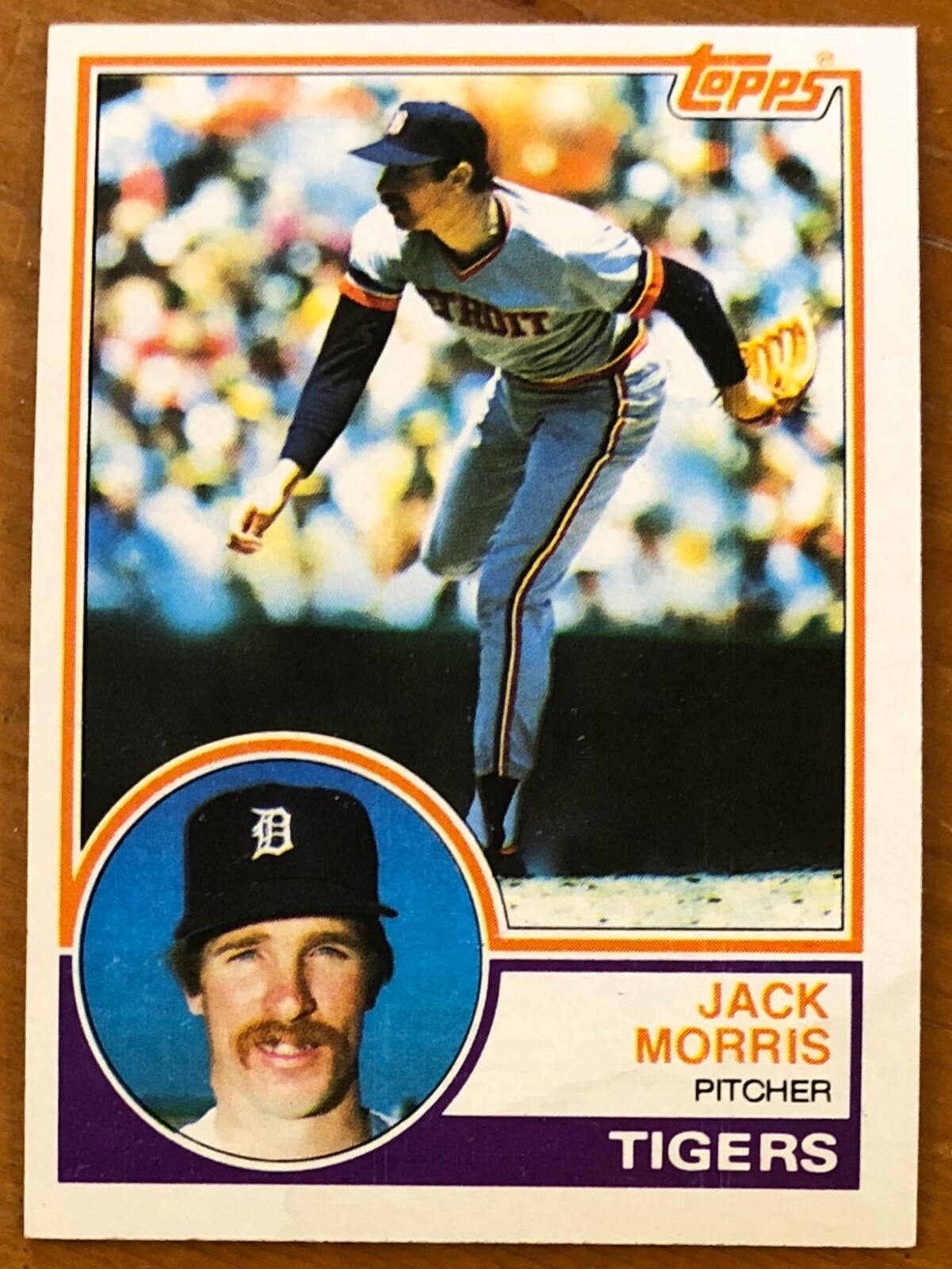 1983 Topps Jack Morris Hall of Fame Baseball Card Excellent Condition