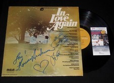 FLORENCE HENDERSON, PATTI PAGE, JULIE BUDD AUTOGRAPHED ALBUM (LOVE AGAIN) - JSA!