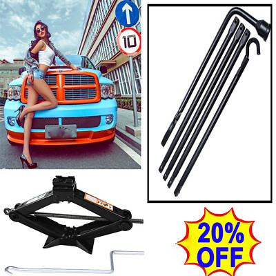 Autofather Spare Tire Tool with 2 Ton Scissor Jack Kit For 02-15 Dodge Ram 1500