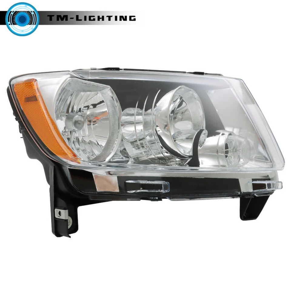 Headlight Headlamp For 2011-2013 Jeep Grand Cherokee 2011-17 Compass L+R Halogen - Image 4 of 4