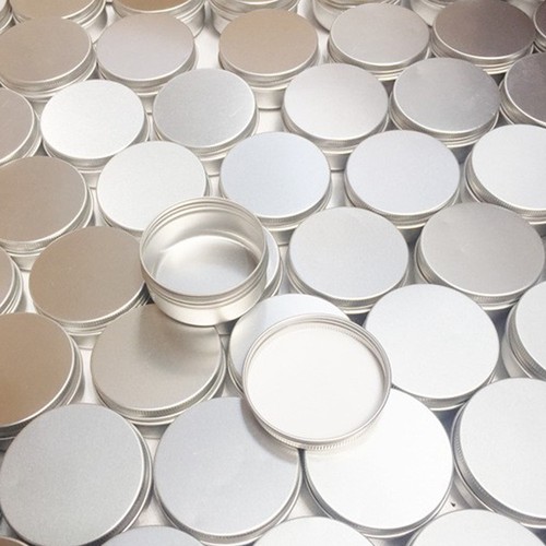 10 30 50 100ml Aluminum Empty Cosmetic Pot Lip Balm Wax Jar Tin Silver Container - Picture 2 of 16
