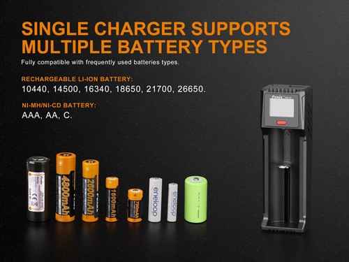 Fenix ARE-D1 USB Charging Battery Charger FOR Li-ion and Ni-MH/Ni-Cd batteries - Picture 3 of 12