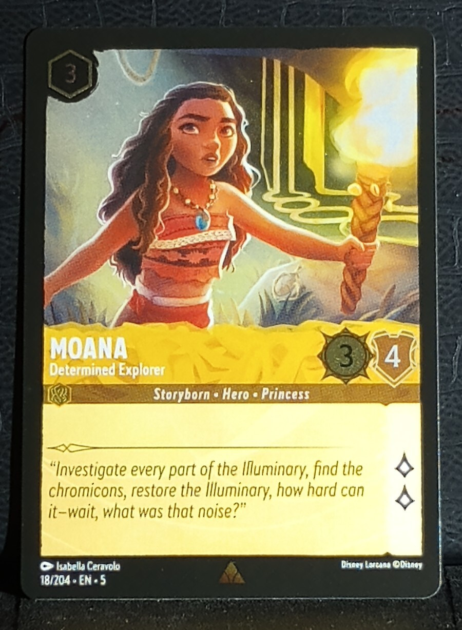 Disney Lorcana Trading Card - Shimmering Skies-"Moana" 18/204 NM Foil Finish