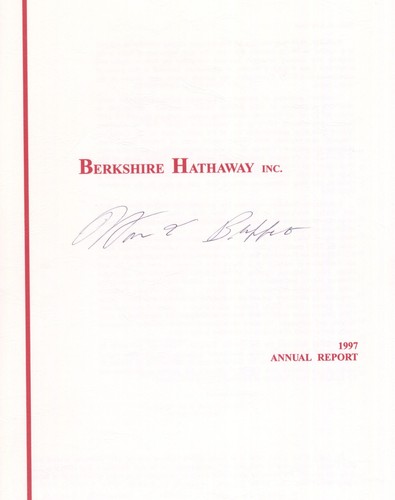 Warren Buffett ~ Signed Berkshire Hathaway Annual Report Autographed ~ PSA DNA - Picture 1 of 9