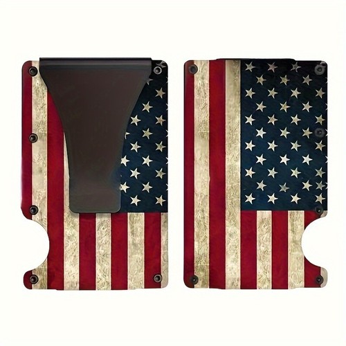 1pc Men's RFID Blocking Money Clip Minimalist Slim Card Holder Xmas Gift