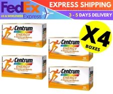 Centrum Energy B-Vitamins & Minerals Plus Vitamin C & E 60 Tablets ( 4 BOX )