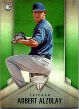  2020 Panini Titanium Green #9 Adbert Alzolay RC