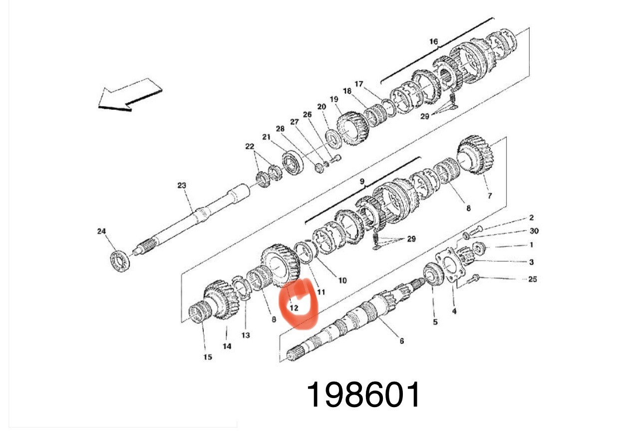 Ferrari F430.    6th Gear.   Part Number 198601