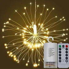 150 LED Hanging Decor Lights Starburst Fireworks Fairy String Light with Remote