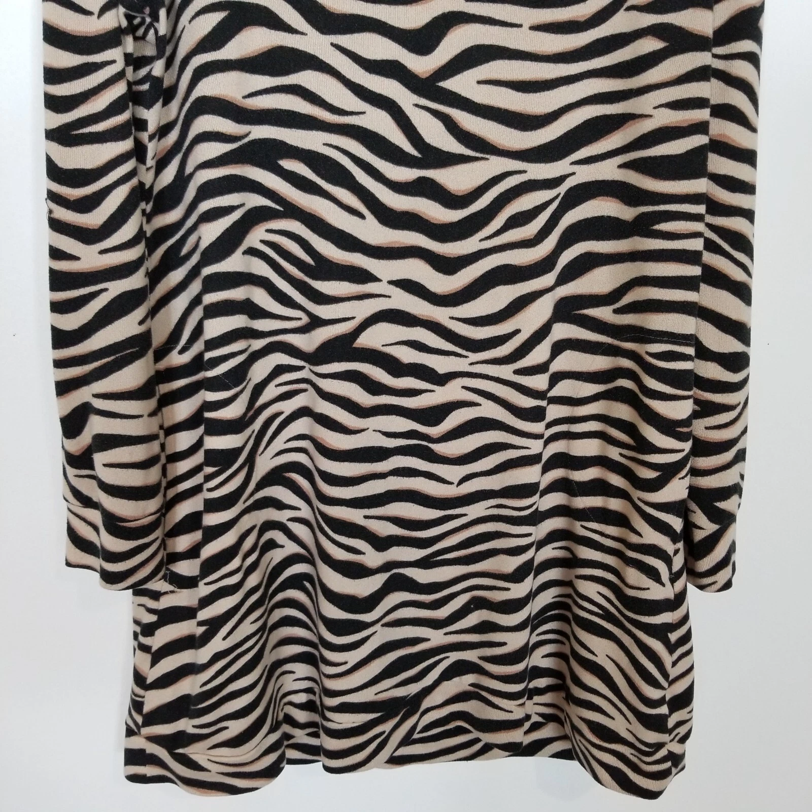 Vestito donna Kate Spade stampa animalier manica lunga taglia S marrone beige maglia pullover