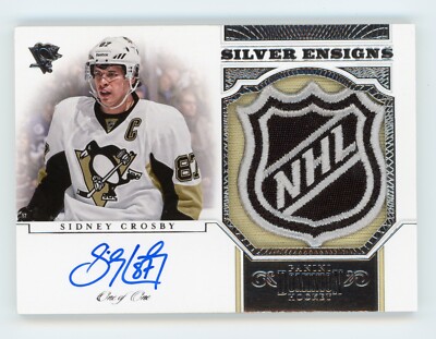 2013 14 Panini Dominion SIDNEY CROSBY Silver Ensigns Auto Signed Shield 1/1