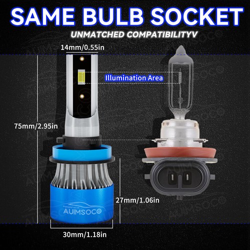 For Toyota Prius 2010-2015 Combo 6x Upgrade LED Headlight + Fog Light Bulb 6000K - Foto 6 di 18