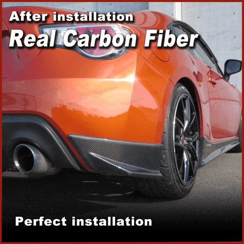 REAL CARBON Rear Bumper Splitter Flaps Lip for Toyota GT86 Subaru BRZ 2013-2020 - Picture 4 of 10