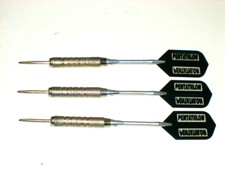Steel Tip Darts, Used 17 Gram Plated with New Aluminum Shafts Flights 3470