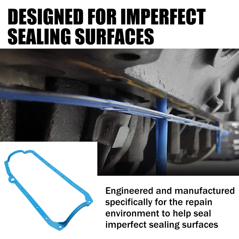 Engine Oil Pan Gasket Set for GMC Jimmy Sprint Pontiac Laurentian Parisienne - Image 2 of 4