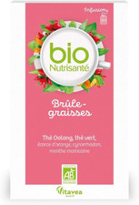 Bio Nutrisanté - Infusion Brule-Graisse Bio - Tisane Thé Oolong Thé Vert Menthe 