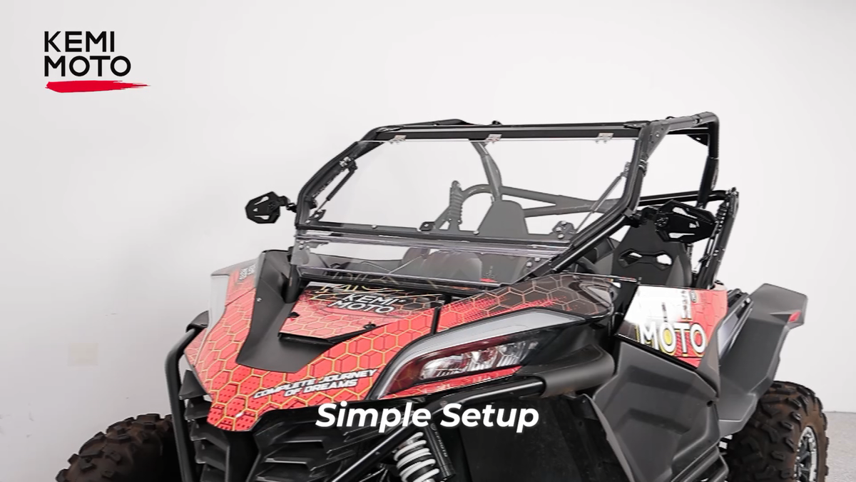 Folding Filp Windshield for 2020-2024 CFMOTO ZFORCE 950 HO EX/ HO