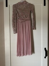 Weissman Dance Costume Child Large Pink Sequin Long Sleeve Lined Dance wear