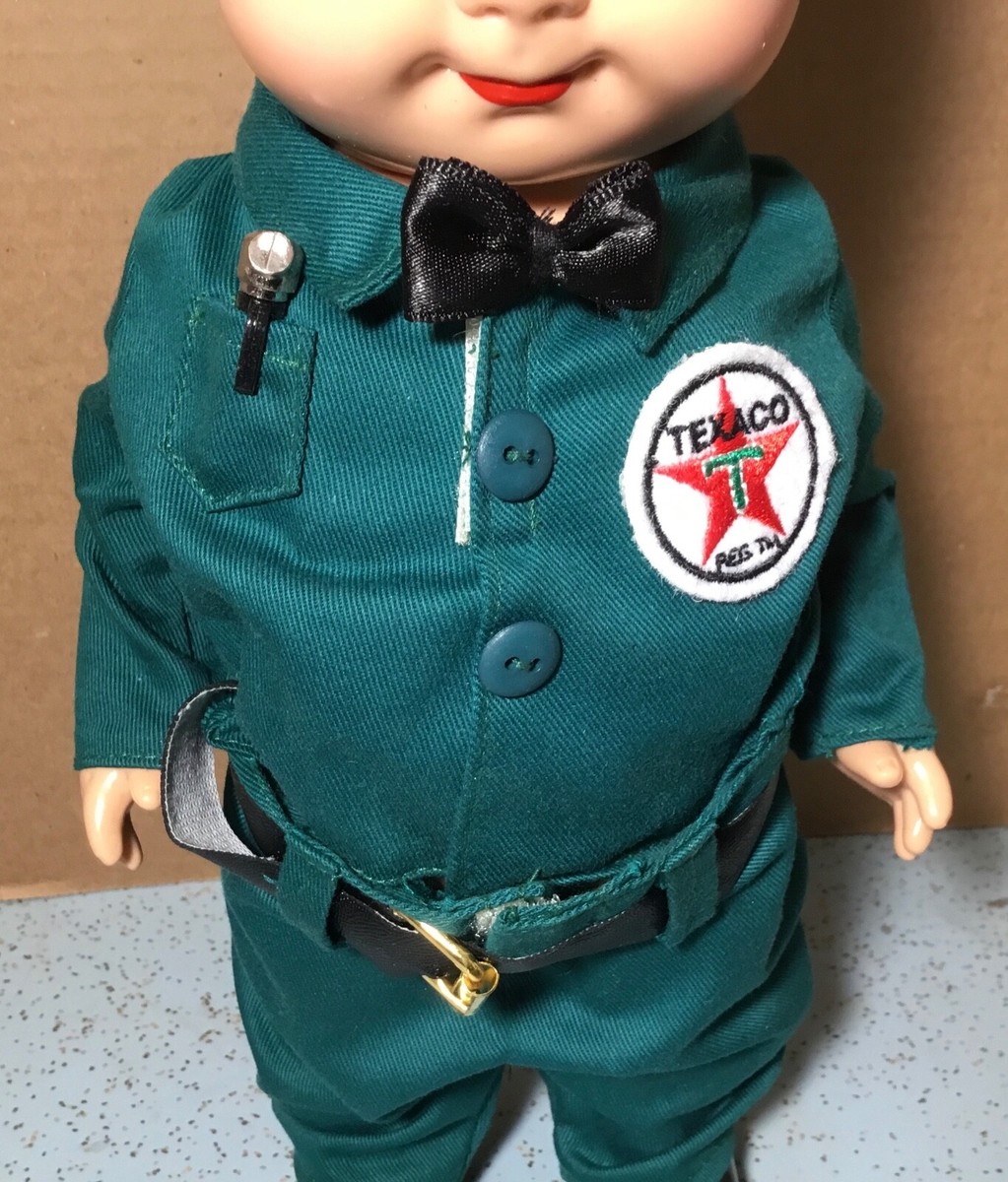 BUDDY LEE TEXACO OIL CO. STATION ATTENDANT DOLL & TIN BOX NEVER