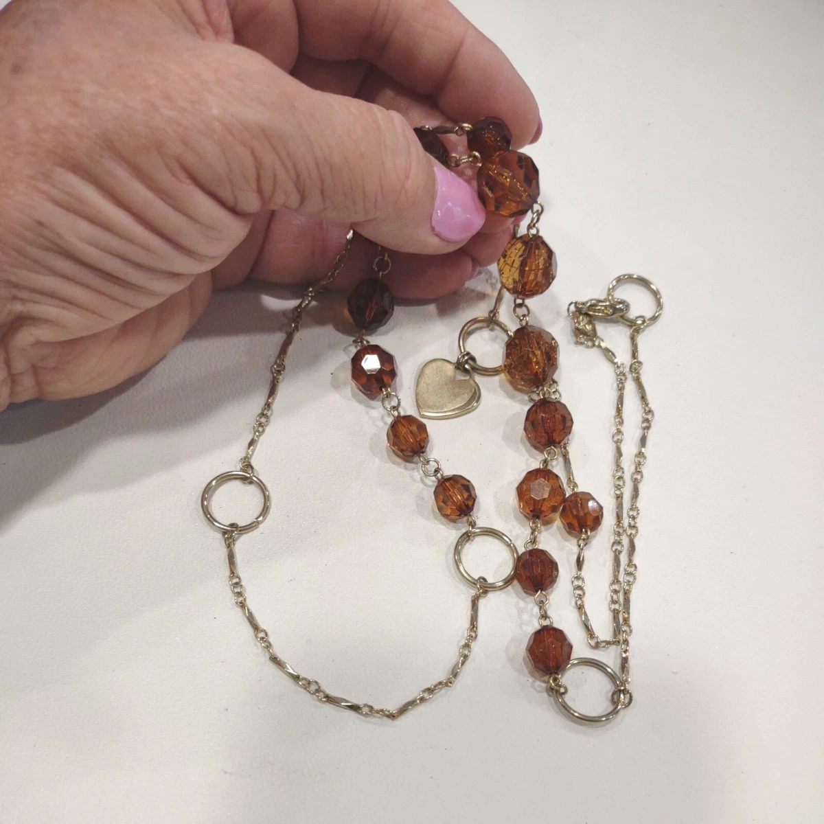 Faux store crystal necklace
