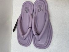 No Boundaries Women's Size 9 Purple Puffy Thong Flip Flop Sandals Memory Foam