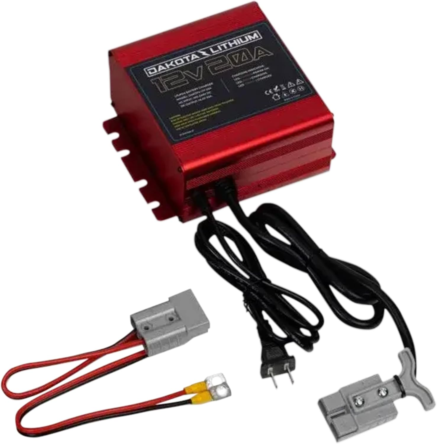 - 12V 20 Amp Waterproof Charger for Lithium Deep Cycle Battery - Compatible Life