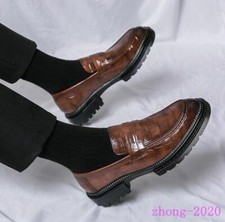 Men's Faux Leather Non-slip Shoes Party Casual Club Formal Prom Outdoor Loafers
