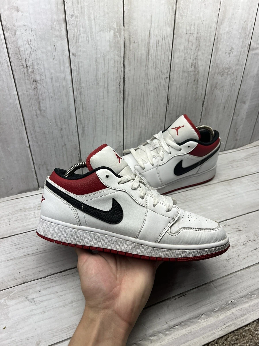 Jordan 1 low hot sale white black gym red
